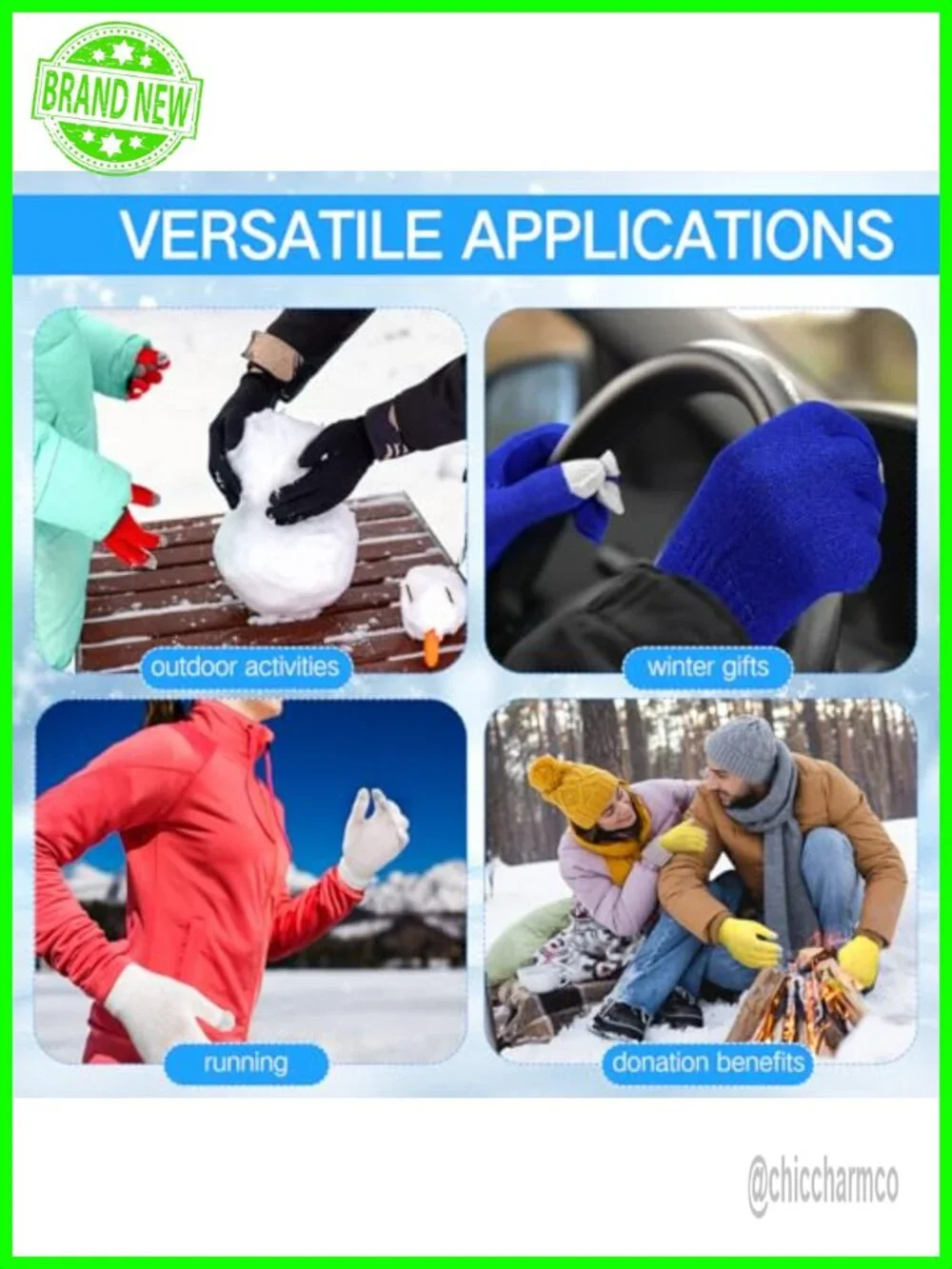 24 Pairs Touchscreen Winter Gloves Stretchy Knit for Men Women Driving Hiking